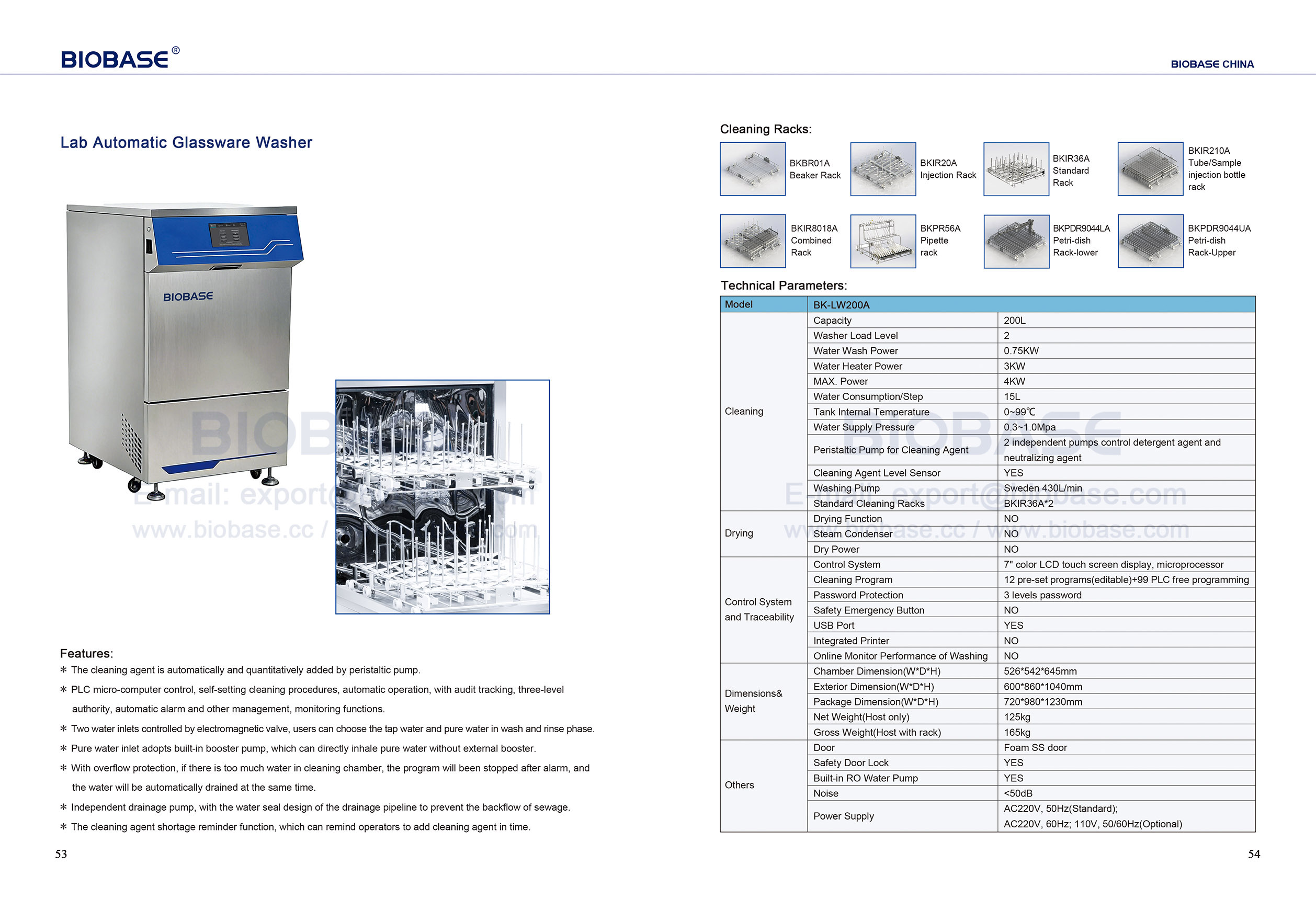 53-54 Lab Automatic Glassware Washer