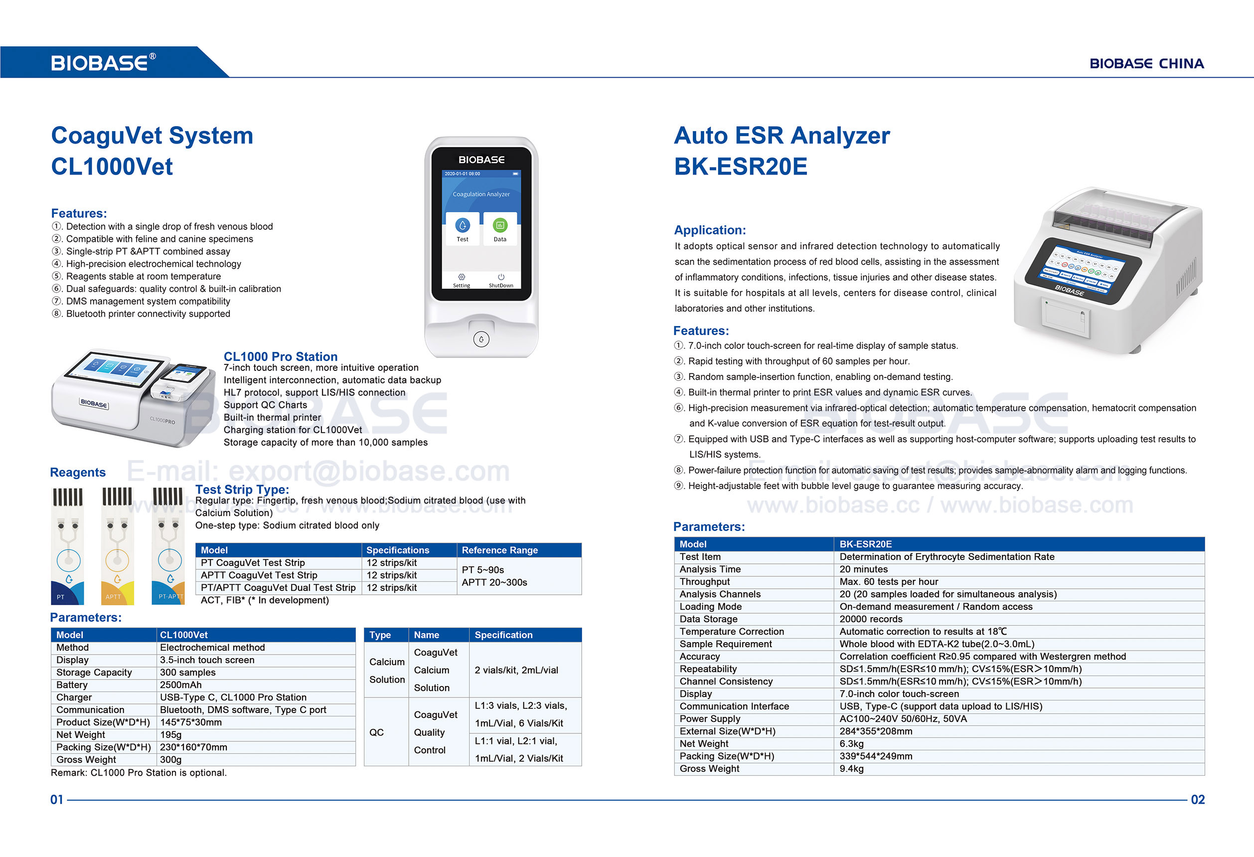 77-78 CoaguVet System CL1000Vet & Auto ESR Analyzer