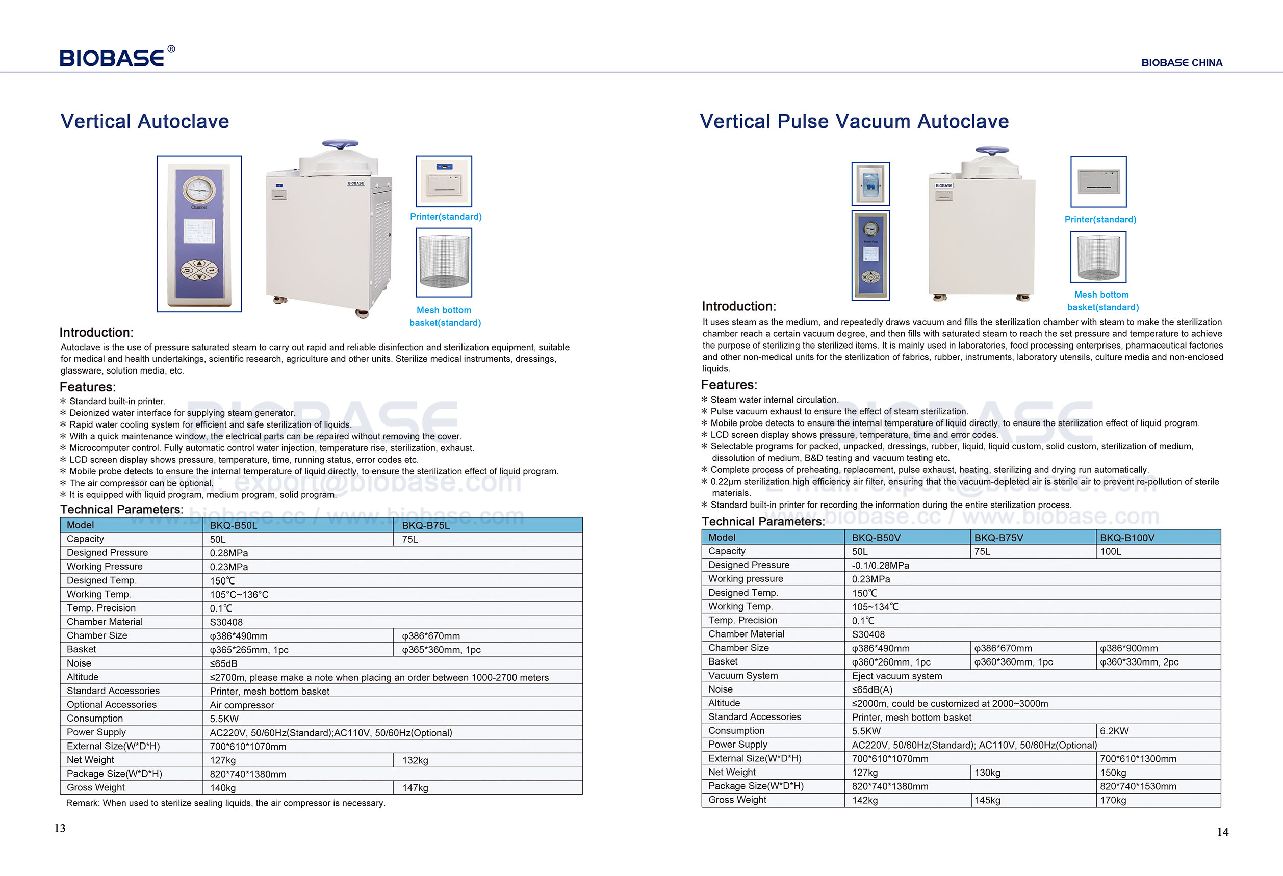 13-14 Vertical Autoclave & Vertical Pulse Vacuum Autoclave