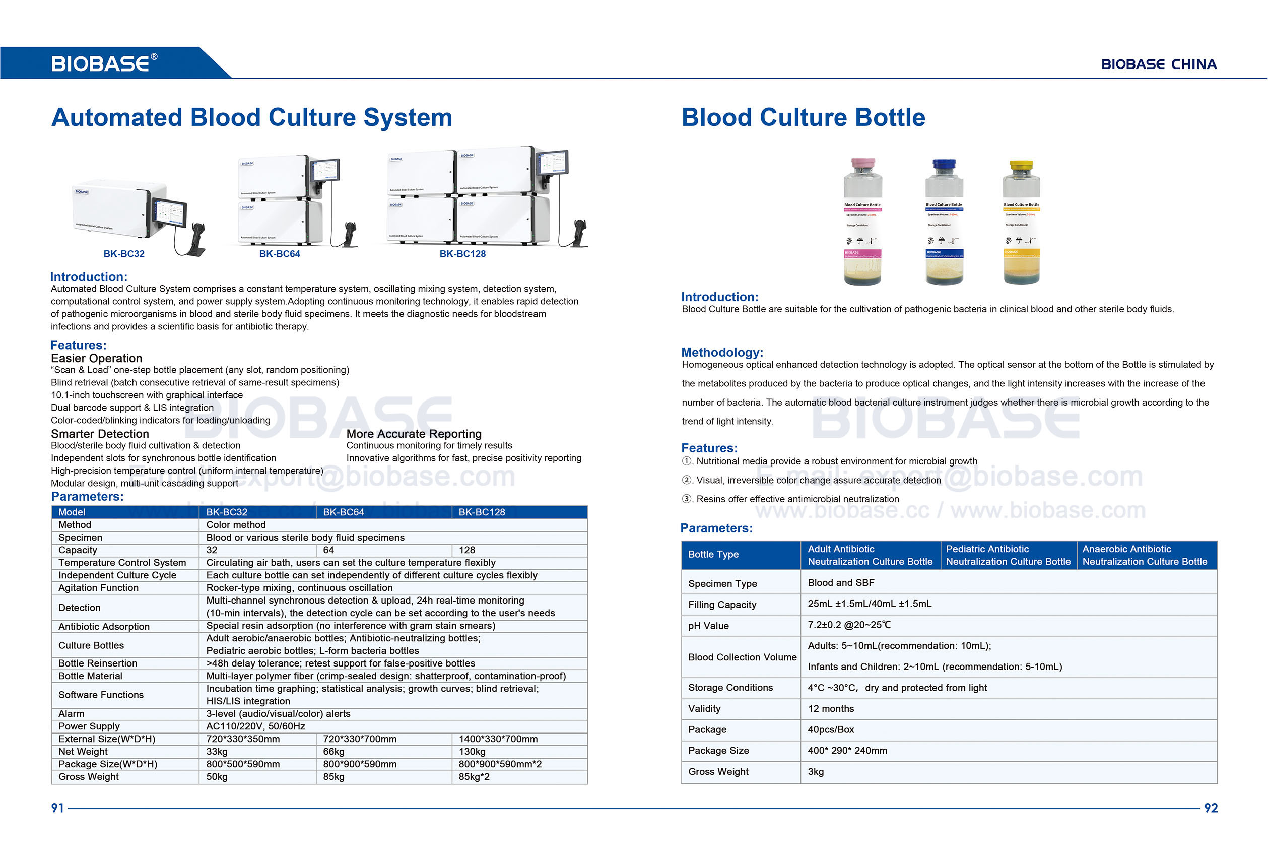 91-92 Automated Blood Culture System BK-BC32 BC64 BC128