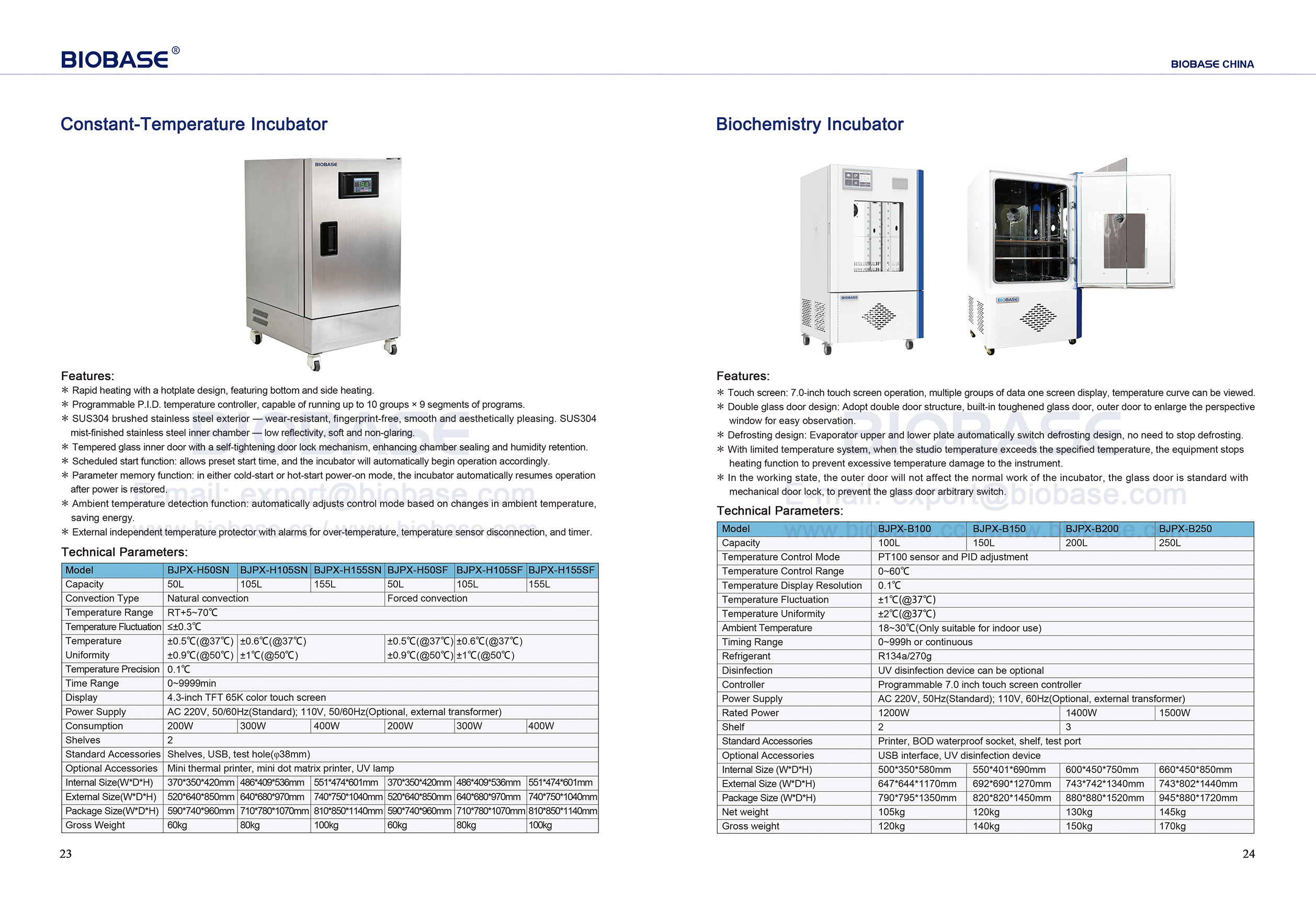 23-24 Constant-Temperature Incubator& Biochemistry Incubator