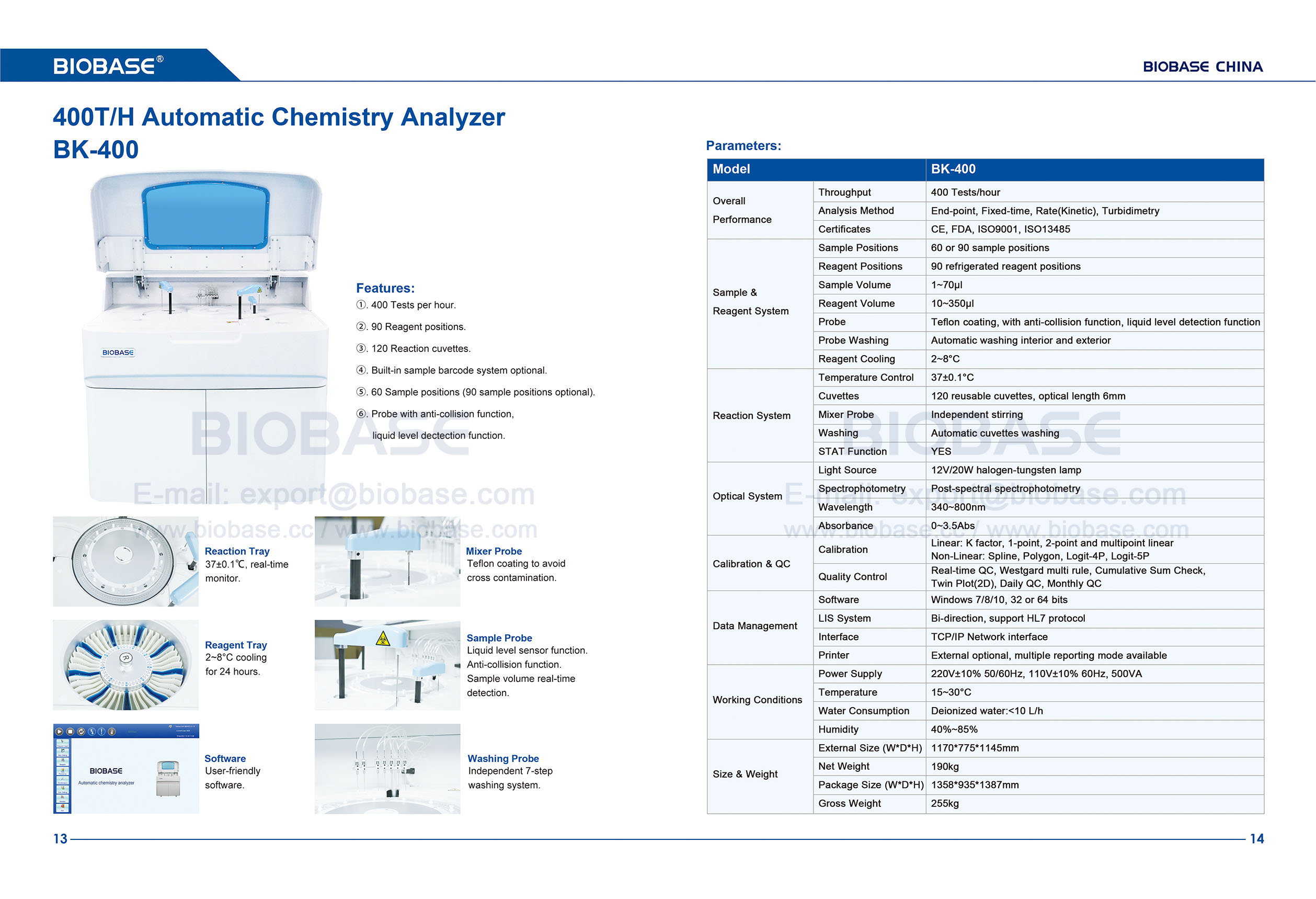13-14 BK400 Automatic Chemistry Analyzer