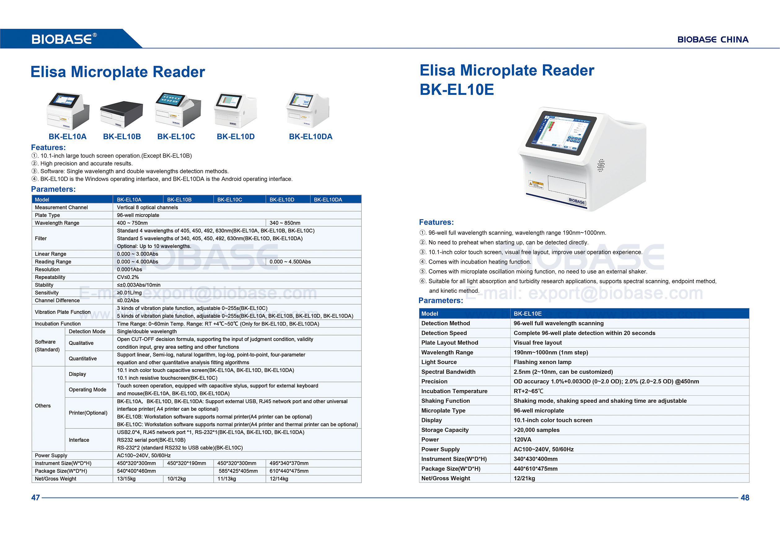 47-48 Elisa Microplate Reader