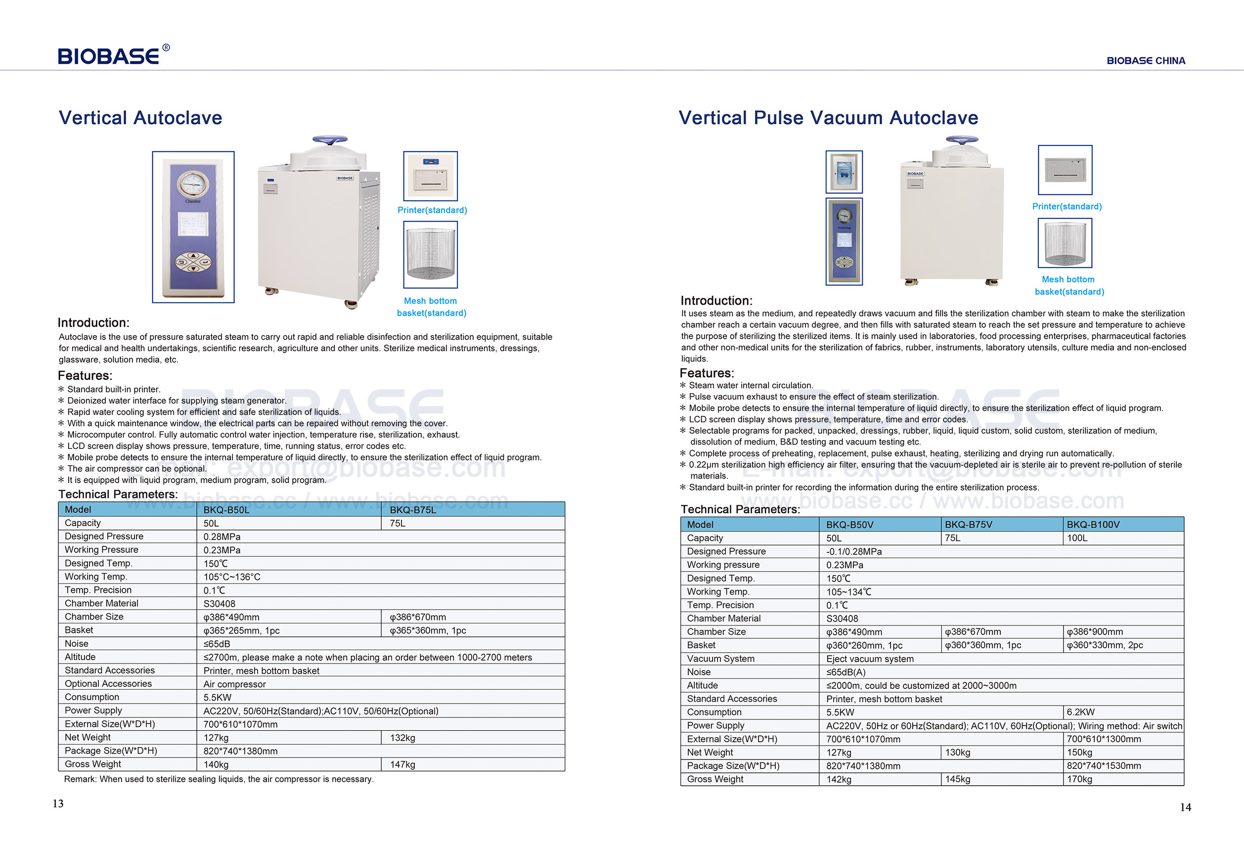 13-14 Vertical Autoclave & Vertical Pulse Vacuum Autoclave