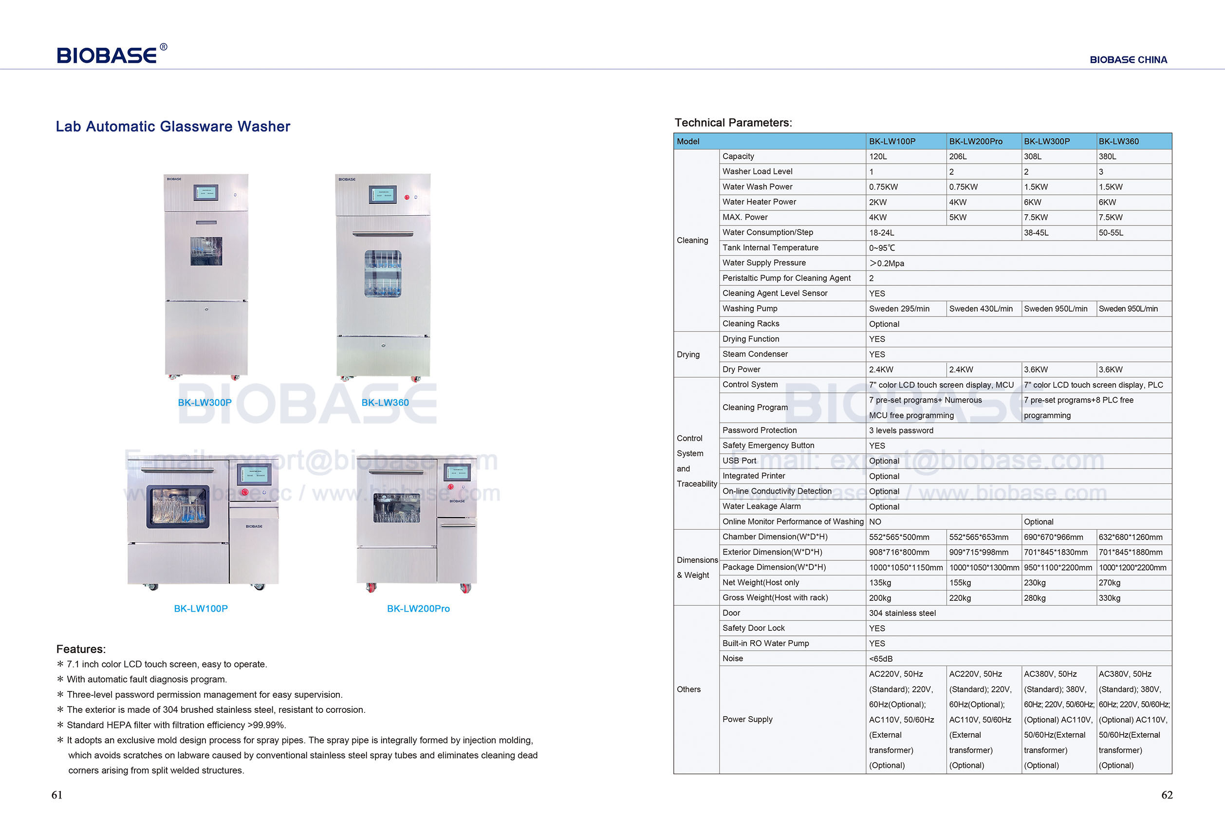61-62 Lab Automatic Glassware Washer