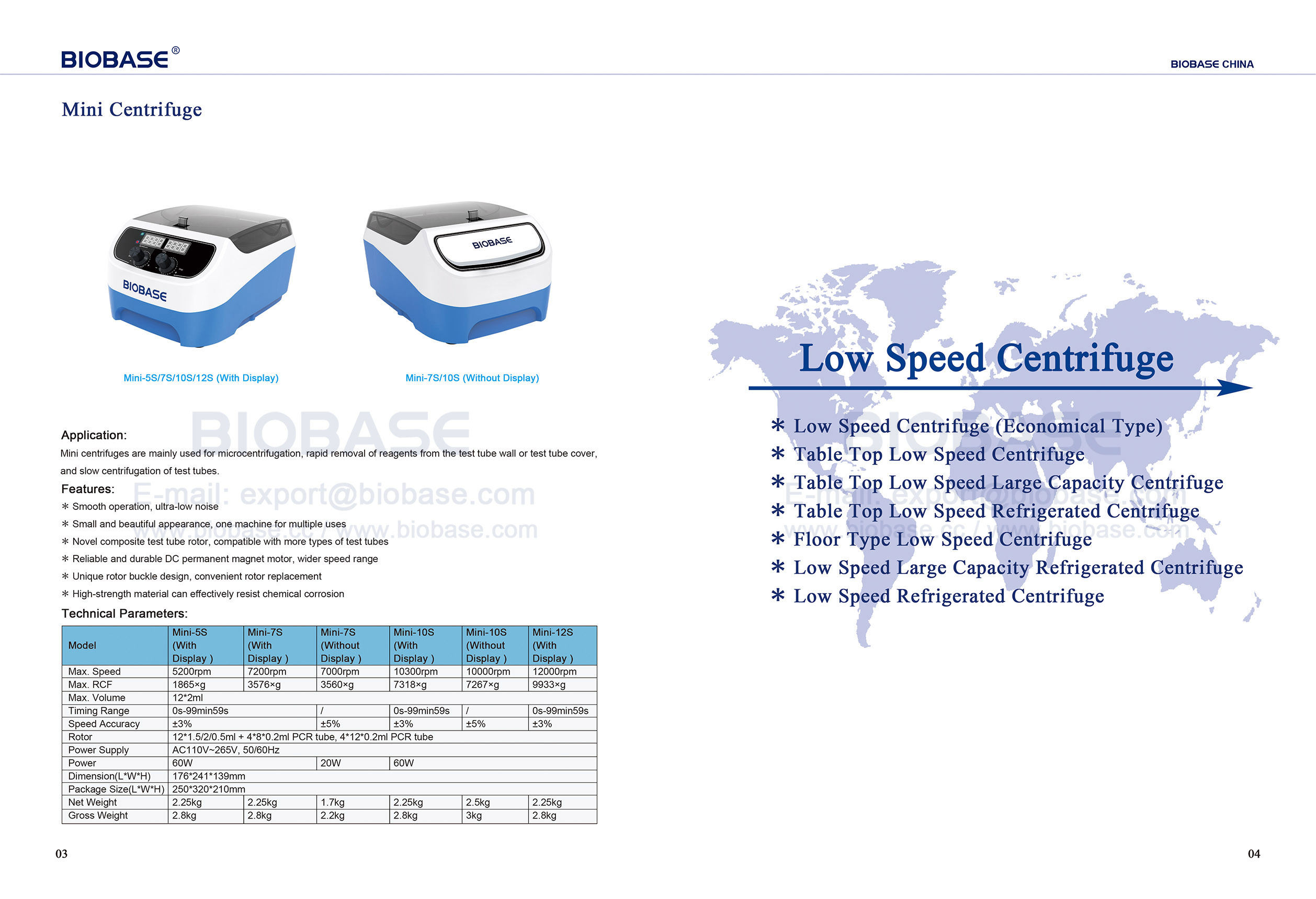 03-04 MINI Centrifuge & Low Speed Centrifuge