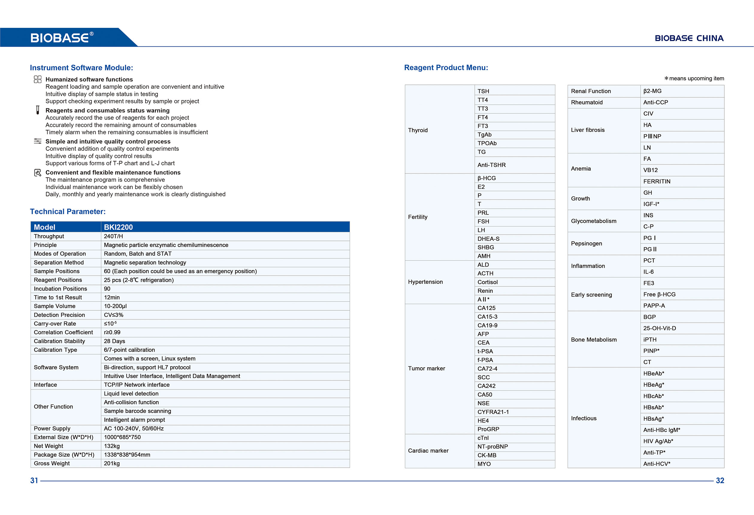 31-32 Automatic Chemiluminescence Immunoassay System BKI2200 2