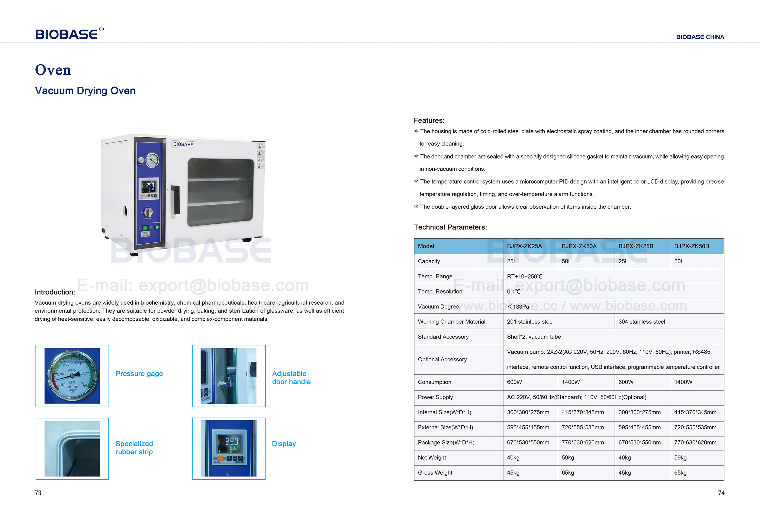 73-74 Vacuum Drying Oven
