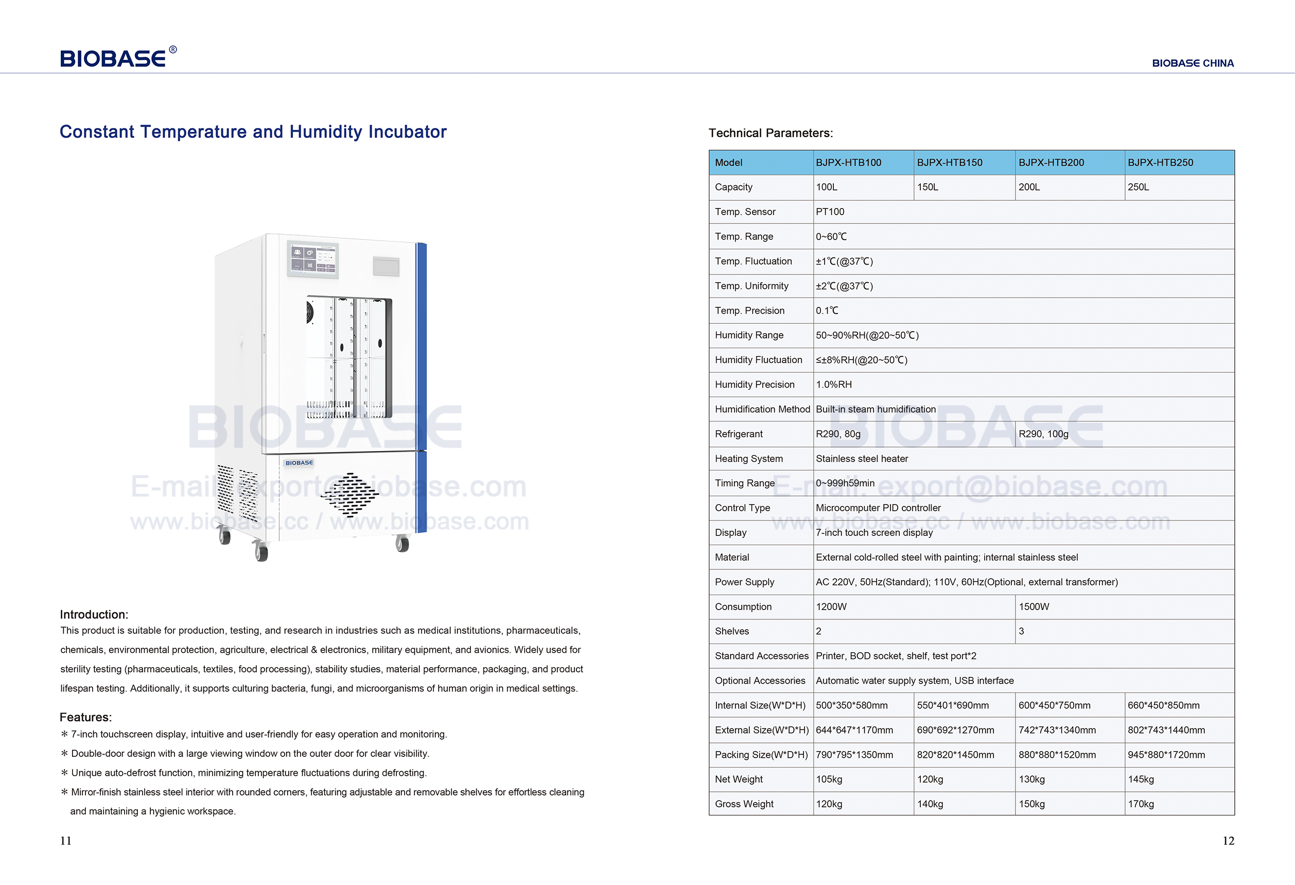 11-12 Constant Temperature and Humidity Incubator