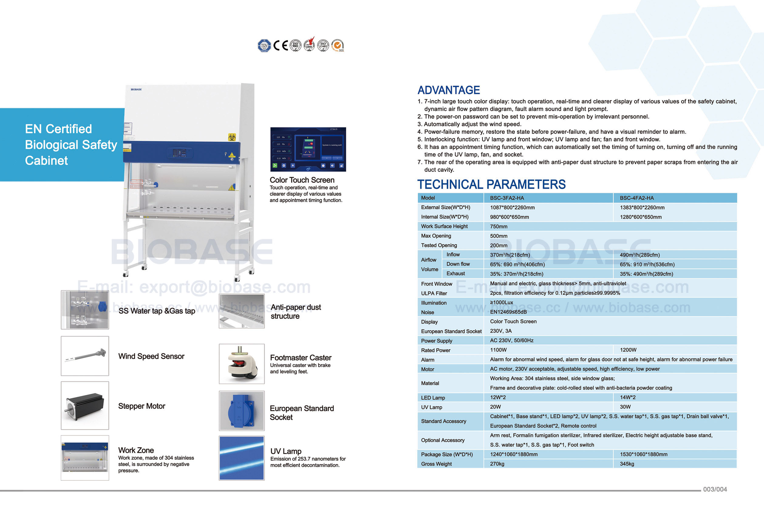 03-04 EN Certified Biological Safety Cabinet BSC-3FA2-HA & BSC-4FA2-HA