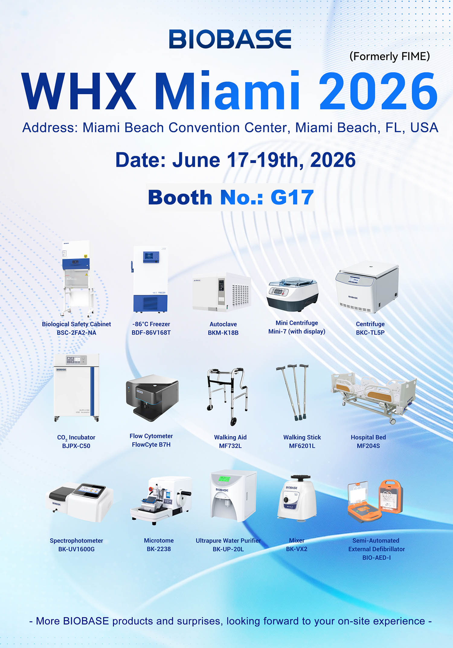 BIOBASE booth at WHX Miami 2026