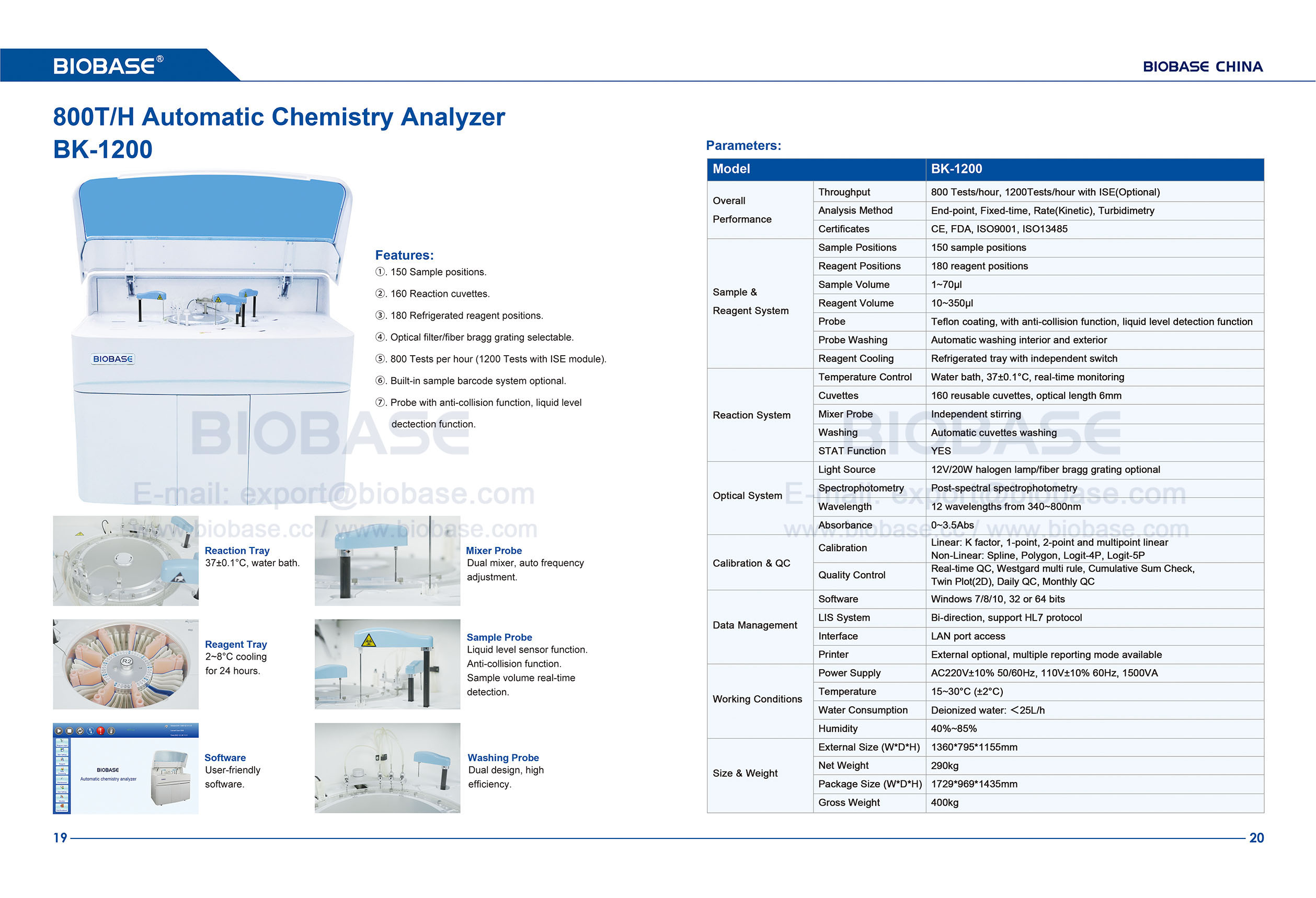 19-20 BK1200 Automatic Chemistry Analyzer