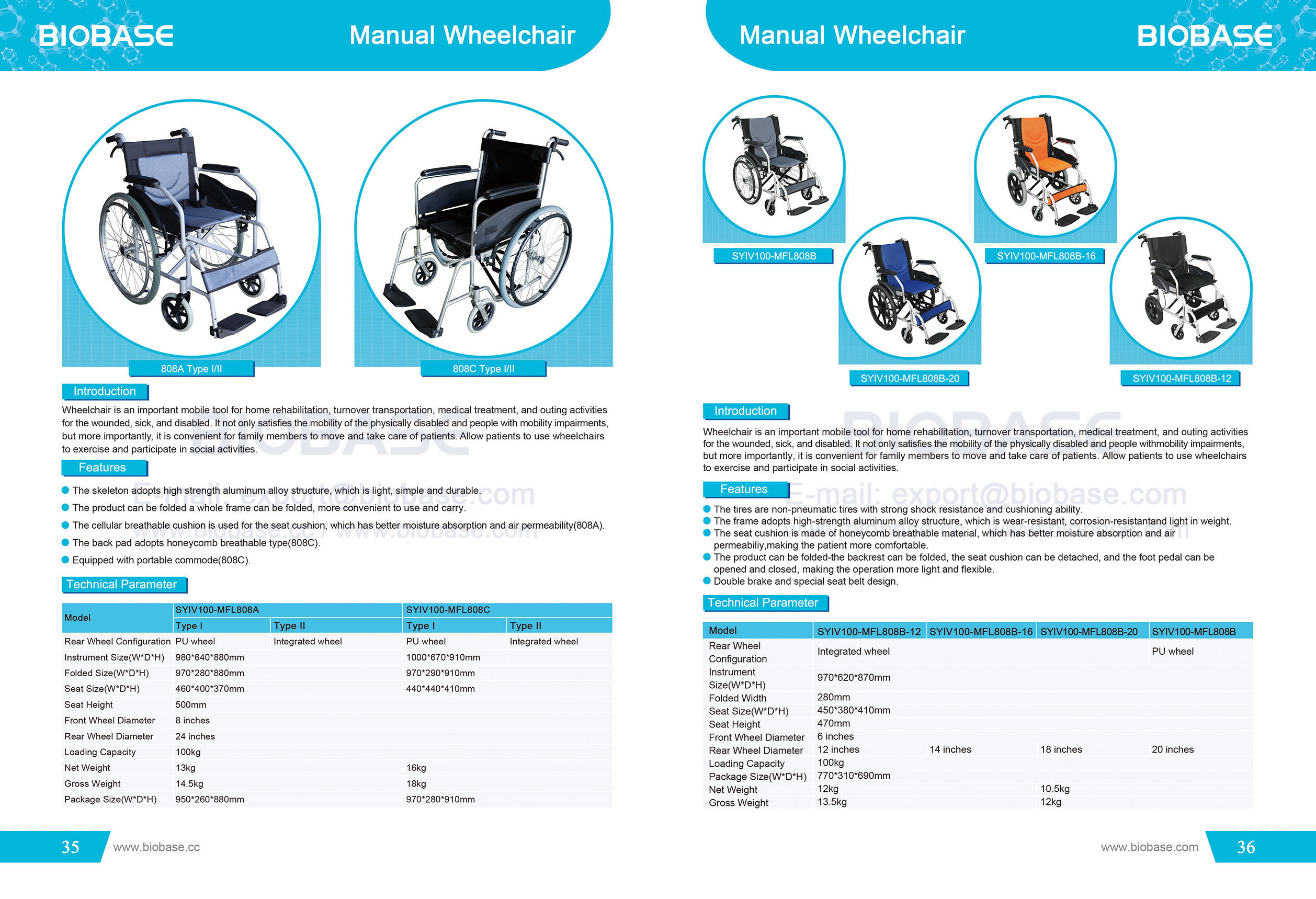 35-36 Manual Wheelchair
