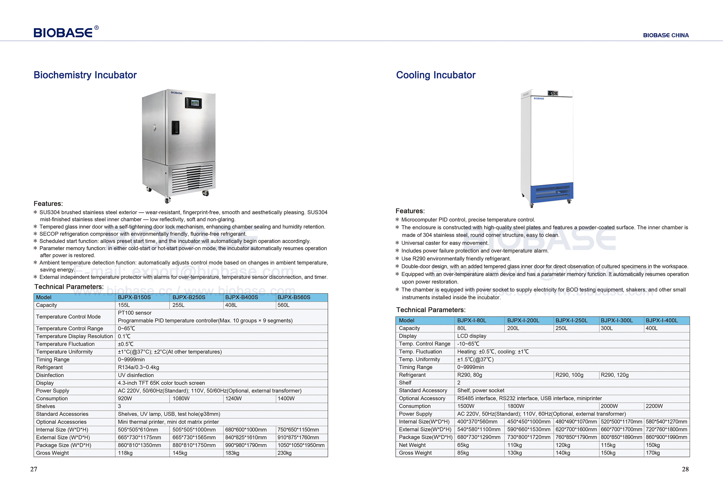 27-28 Biochemistry Incubator&& Cooling Incubator