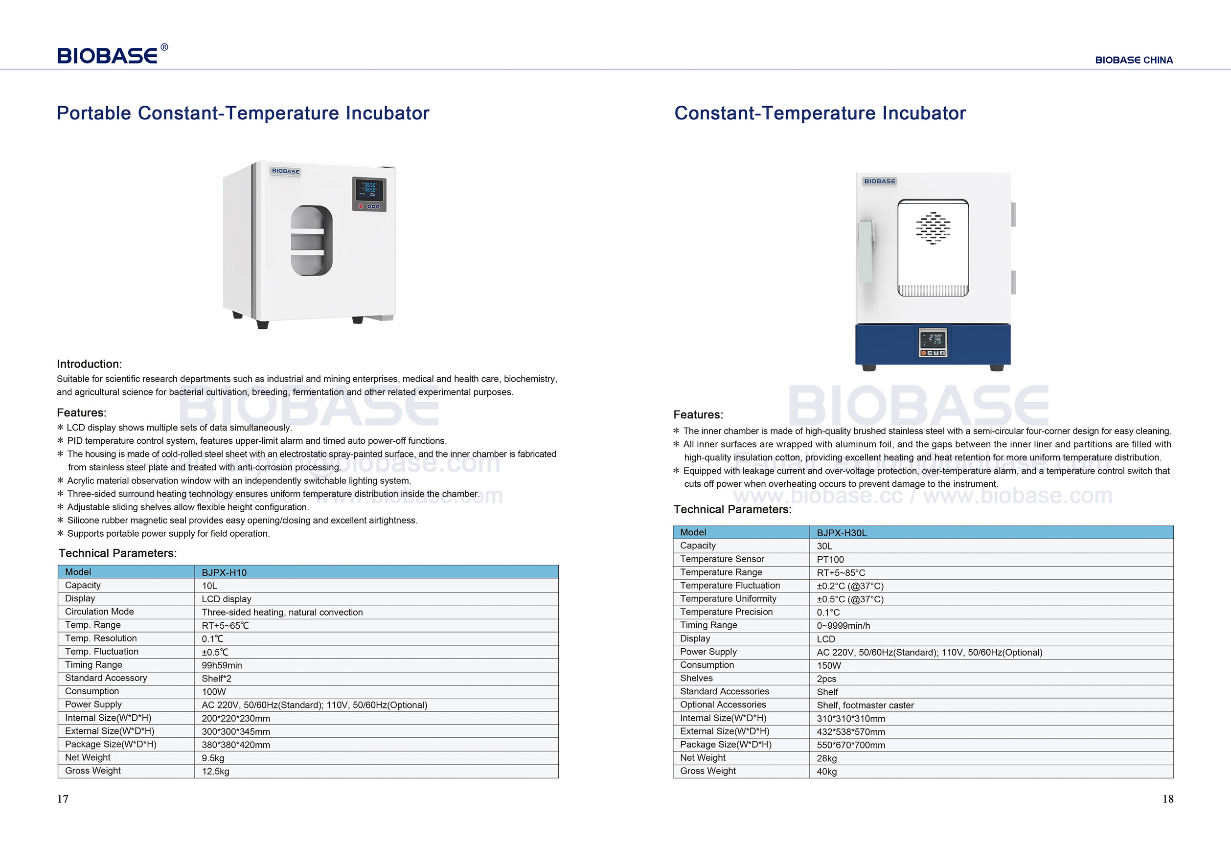 17-18 Portable Constant-Temperature Incubator&Constant-Temperature Incubator