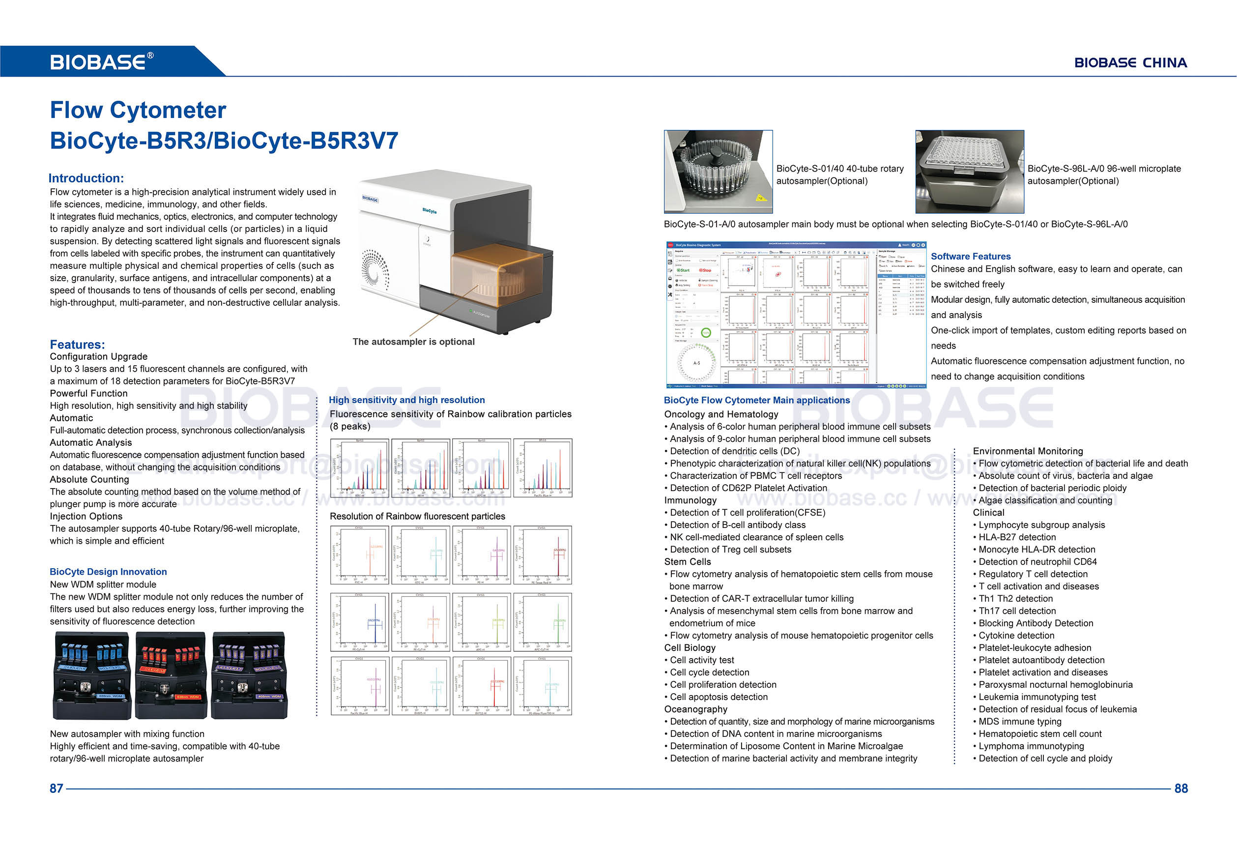 87-88 Flow Cytometer BioCyte-B5R3BioCyte-B5R3V7