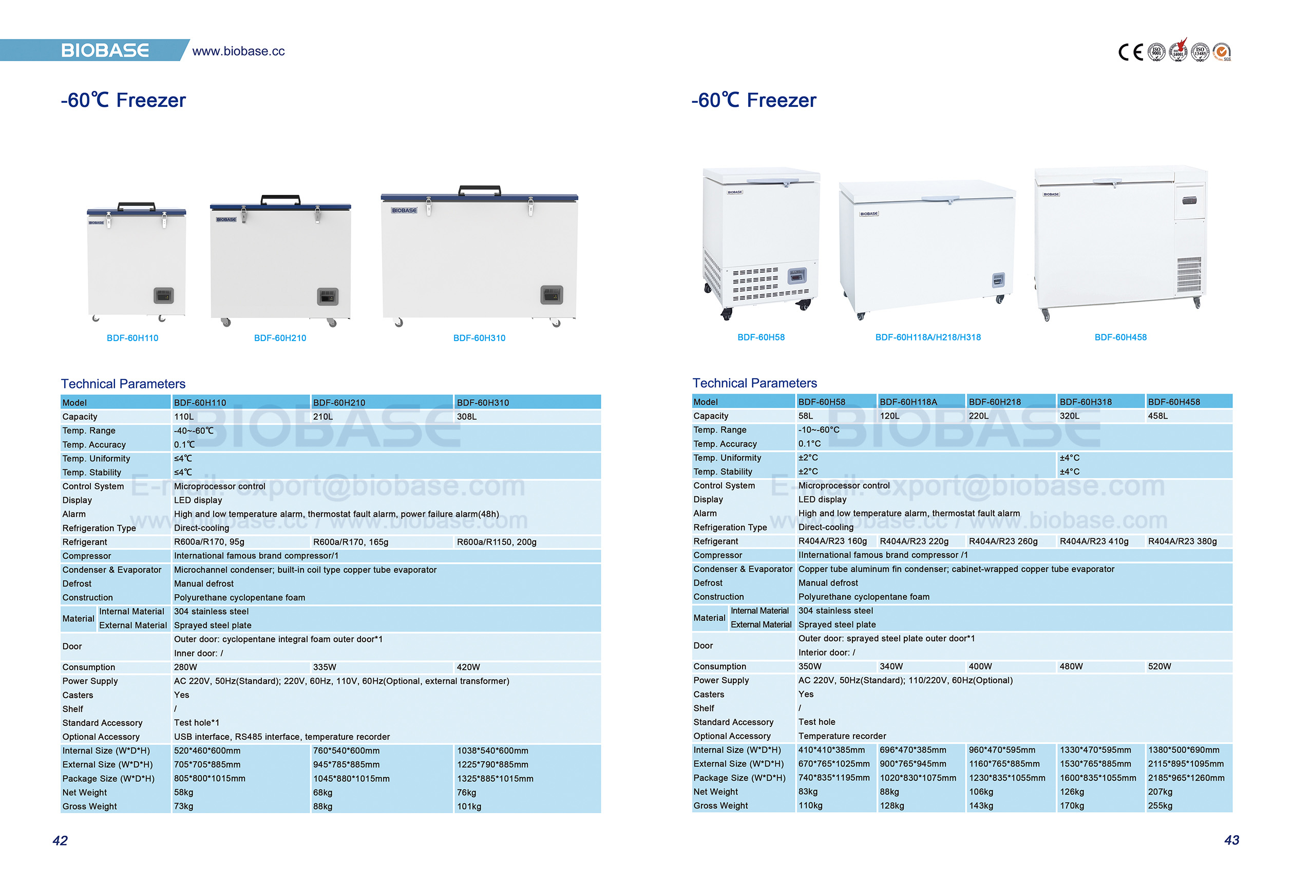 42-43 -60℃ Freezer