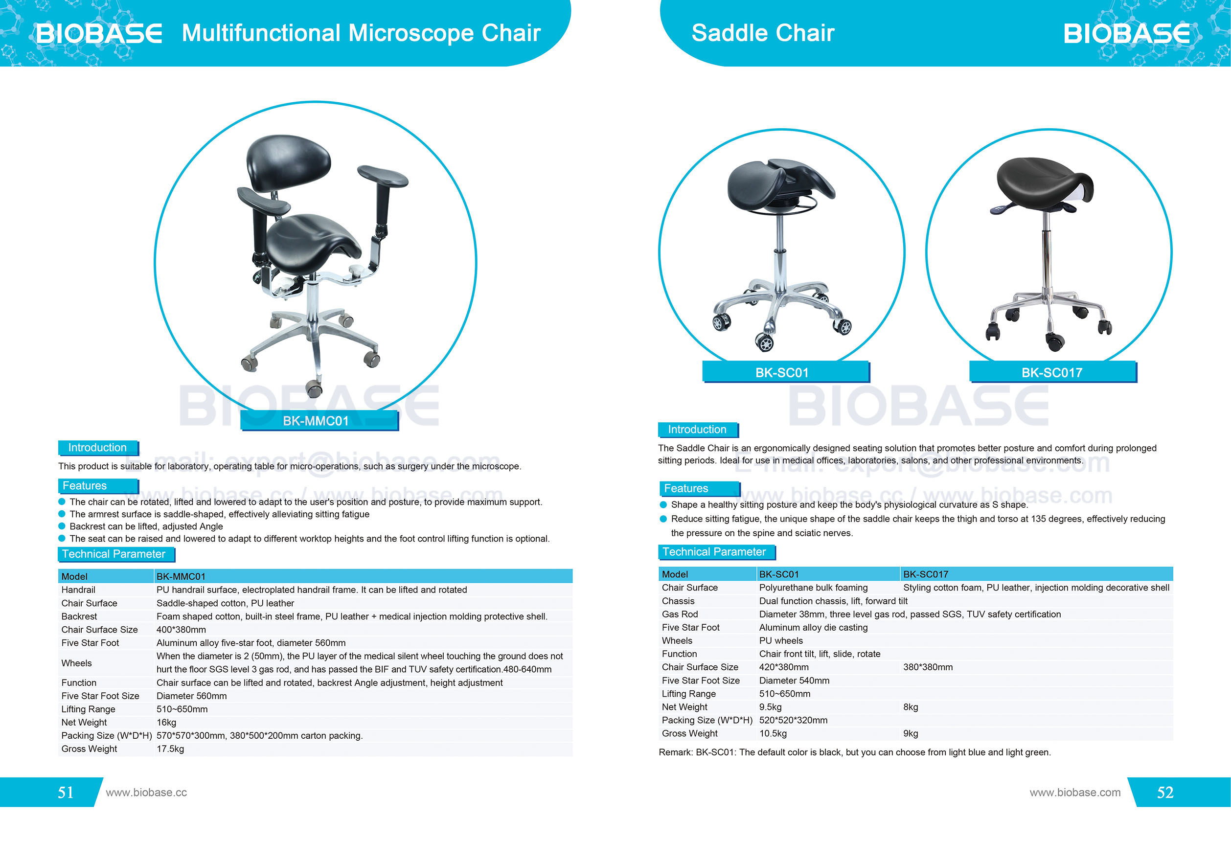 51-52 Multifunctional Microscope Chair&Saddle Chair