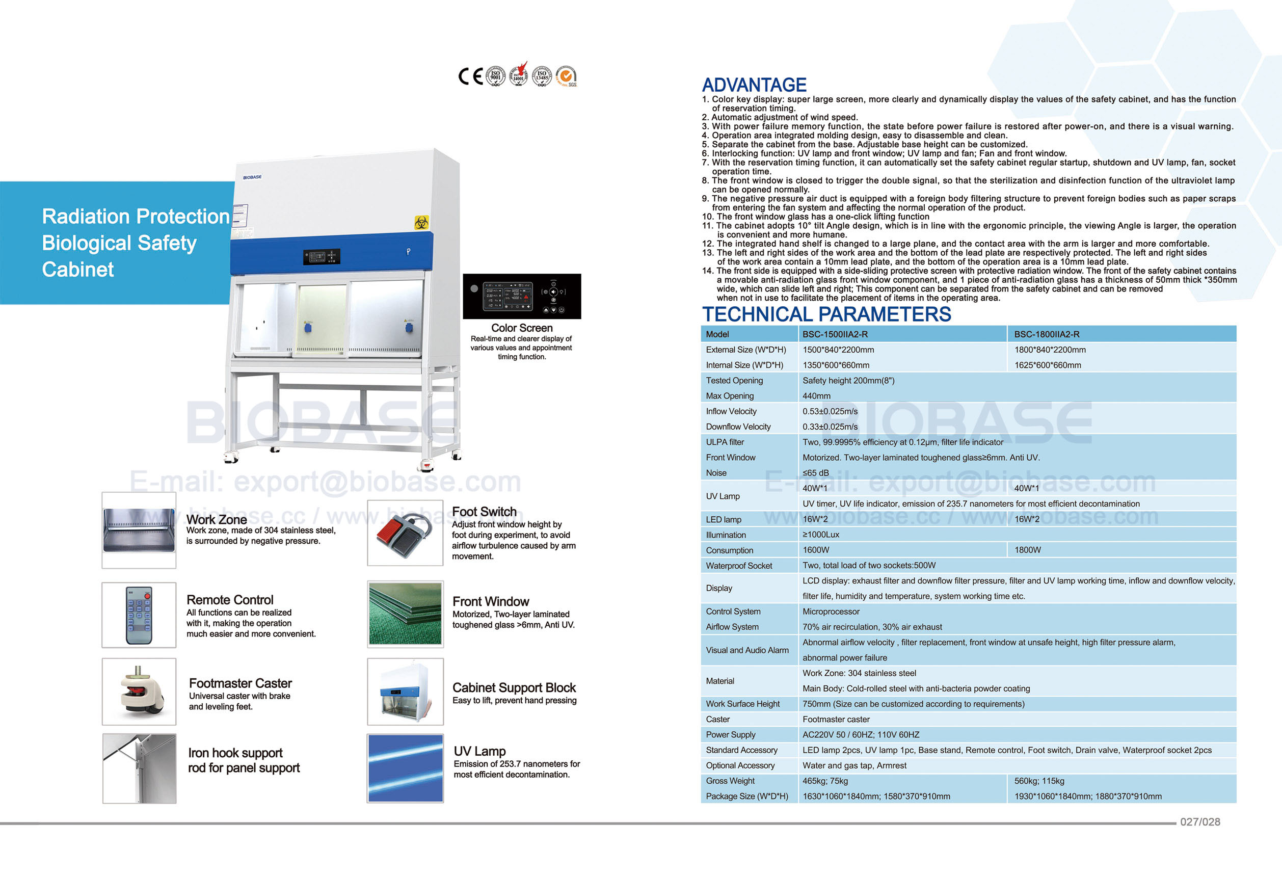 27-28 Radiation Protection Biological Safety Cabinet