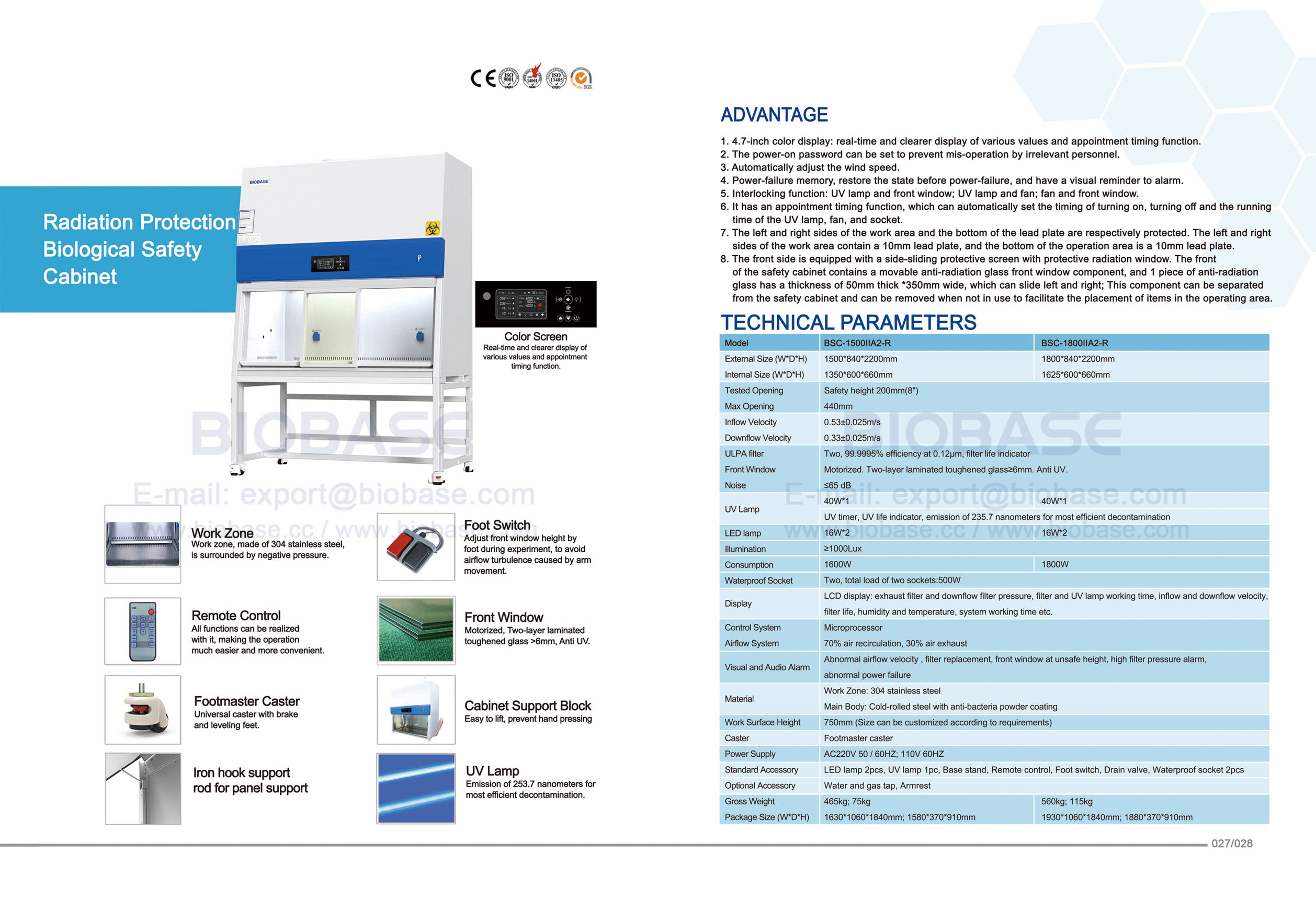 27-28 Radiation Protection Biological Safety Cabinet