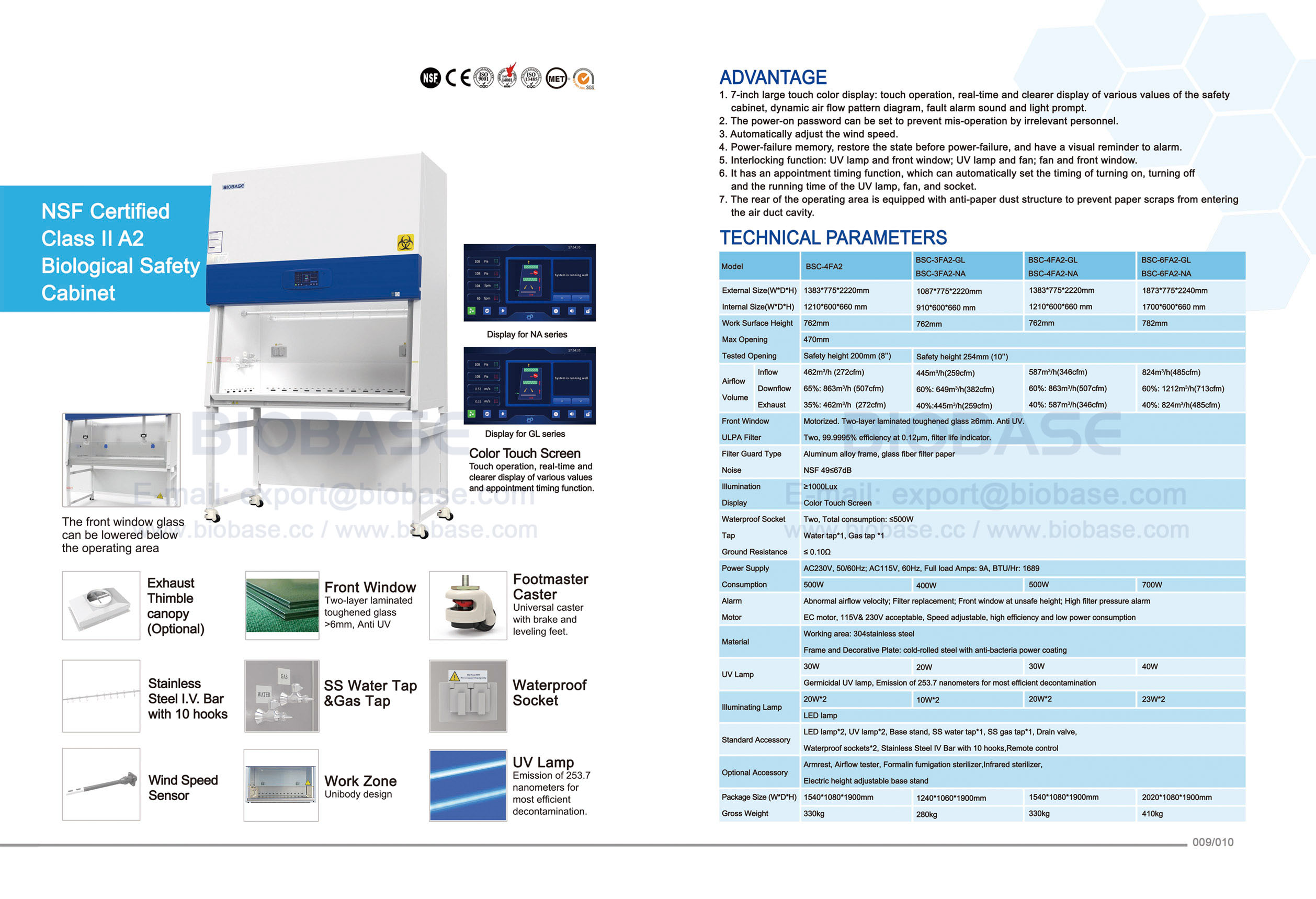09-10 NSF Certified Class II A2 Biological Safety Cabinet