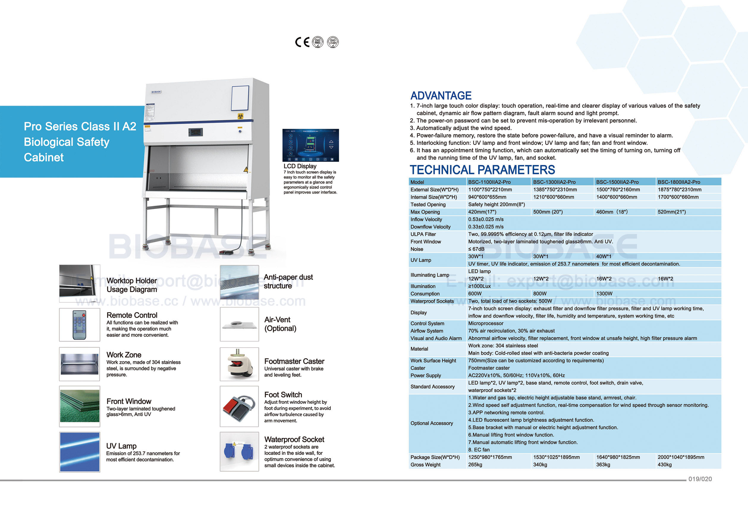 19-20 Pro Series Class II A2 Biological Safety Cabinet