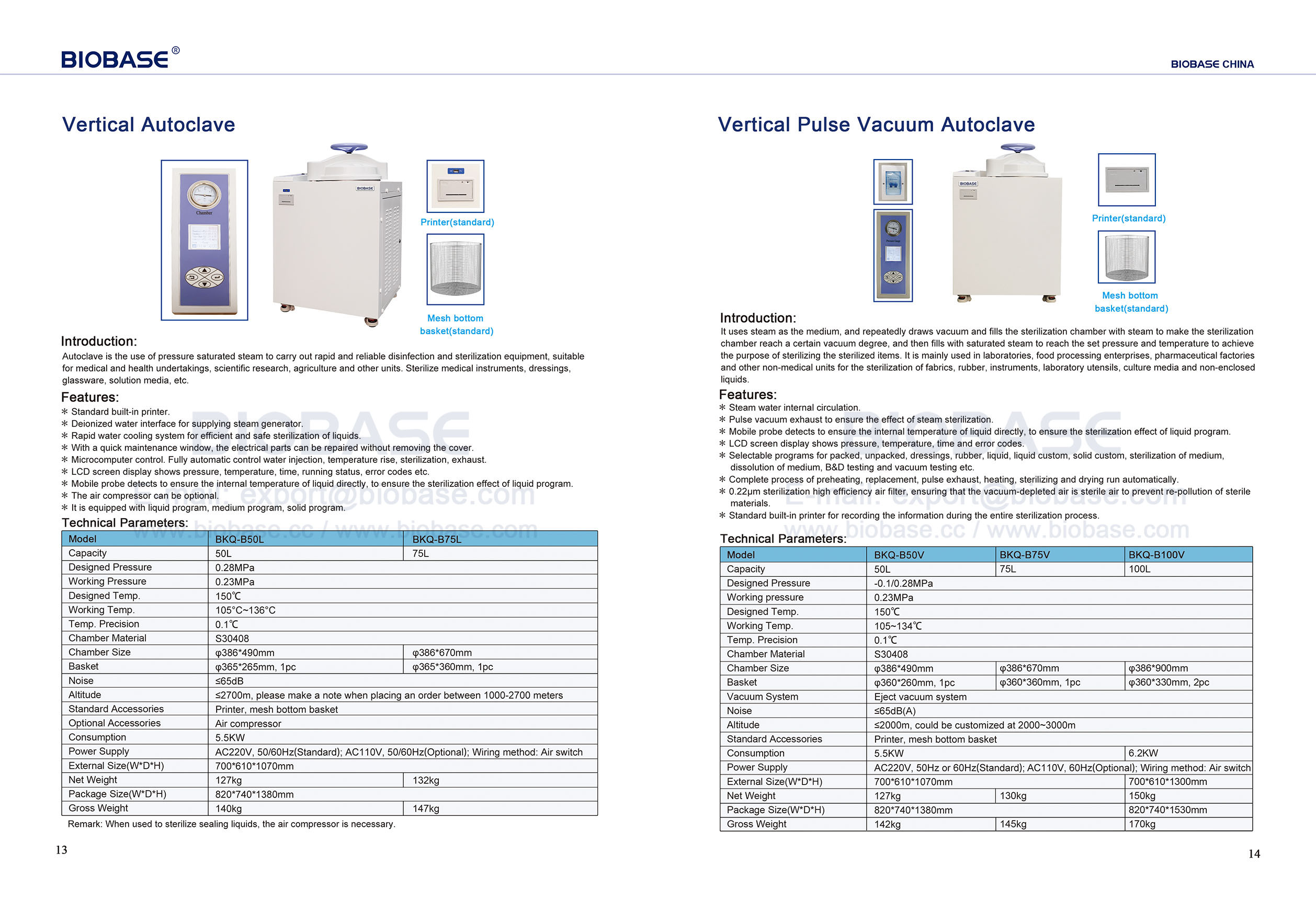 13-14 Vertical Autoclave & Vertical Pulse Vacuum Autoclave