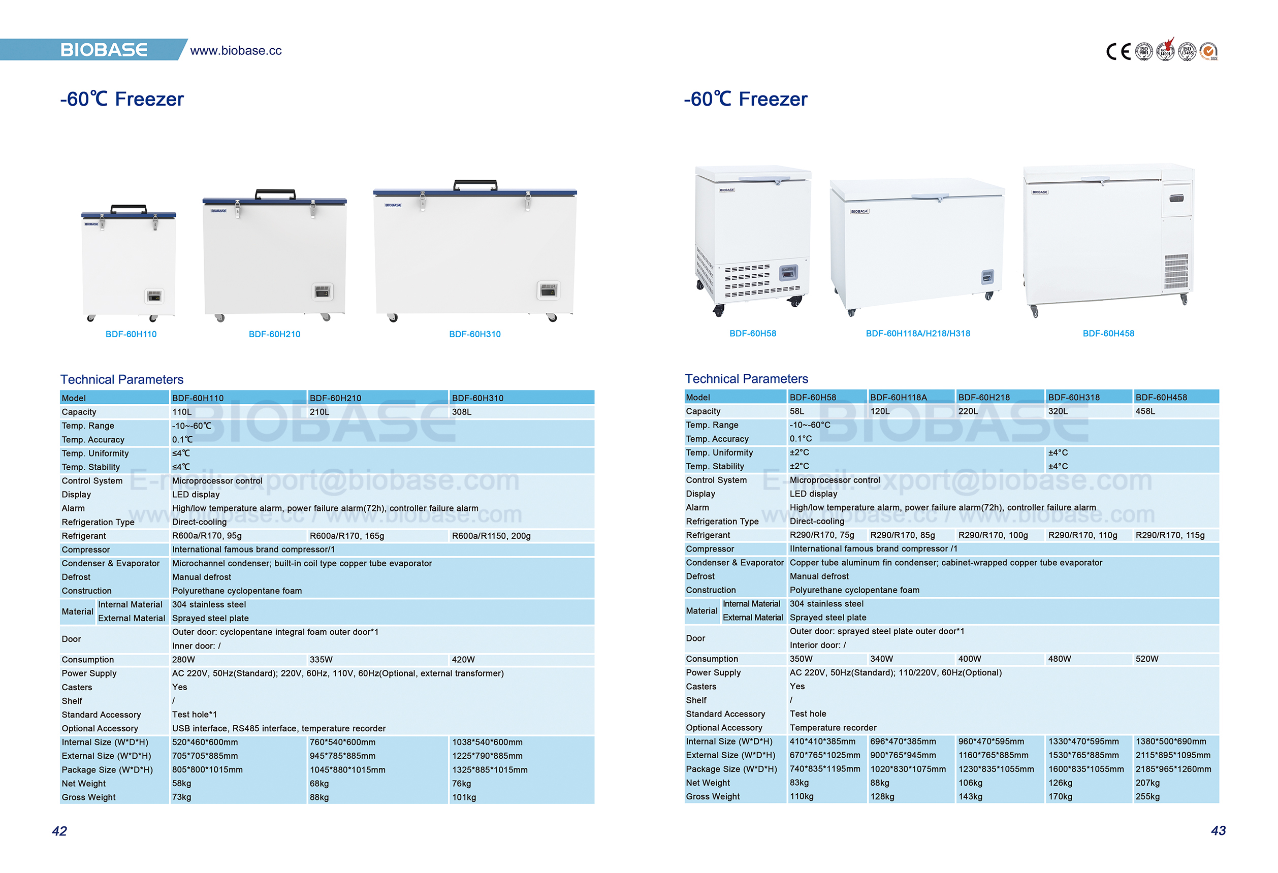 42-43 -60℃ Freezer