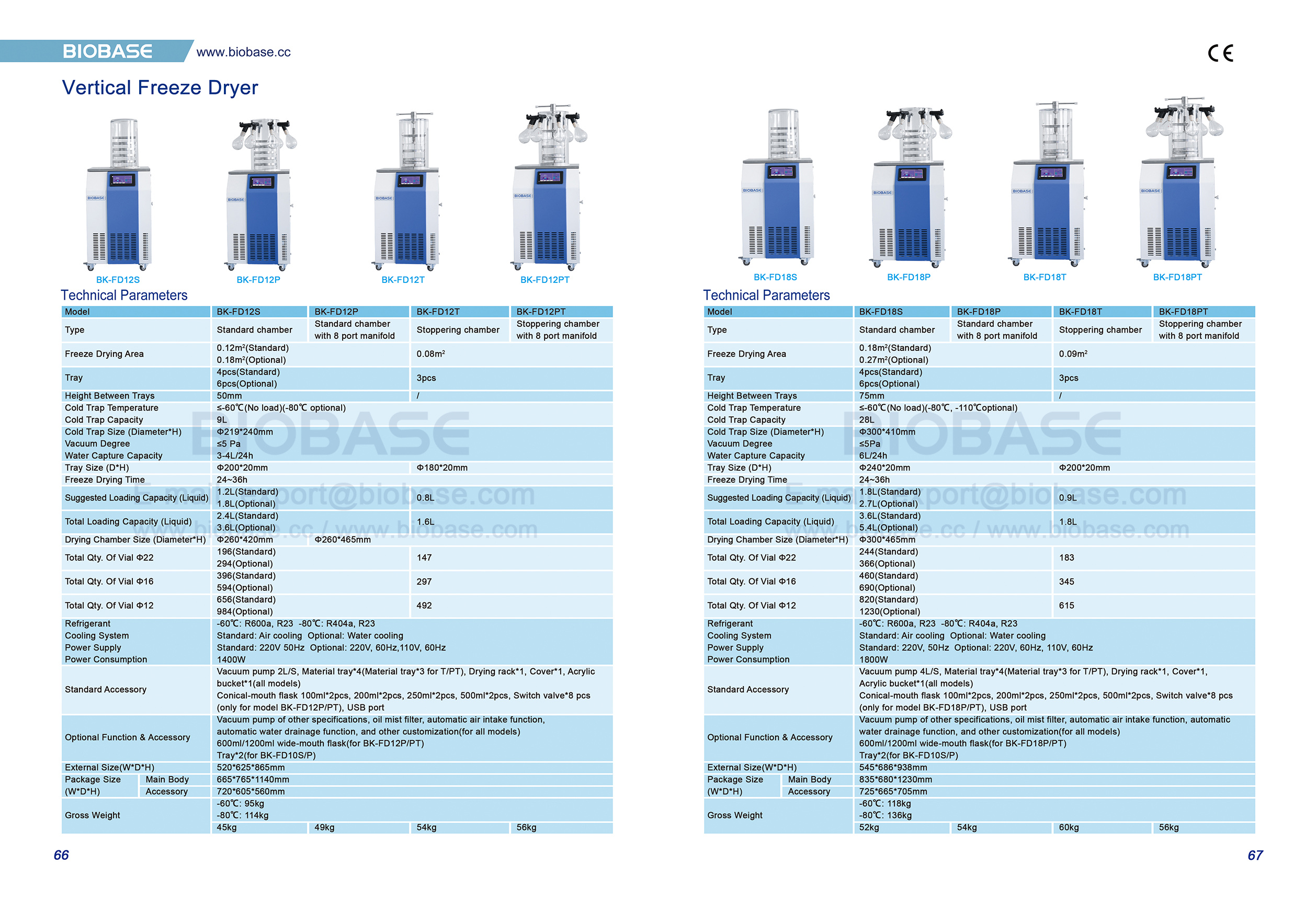 66-67 Vertical Freeze Dryer