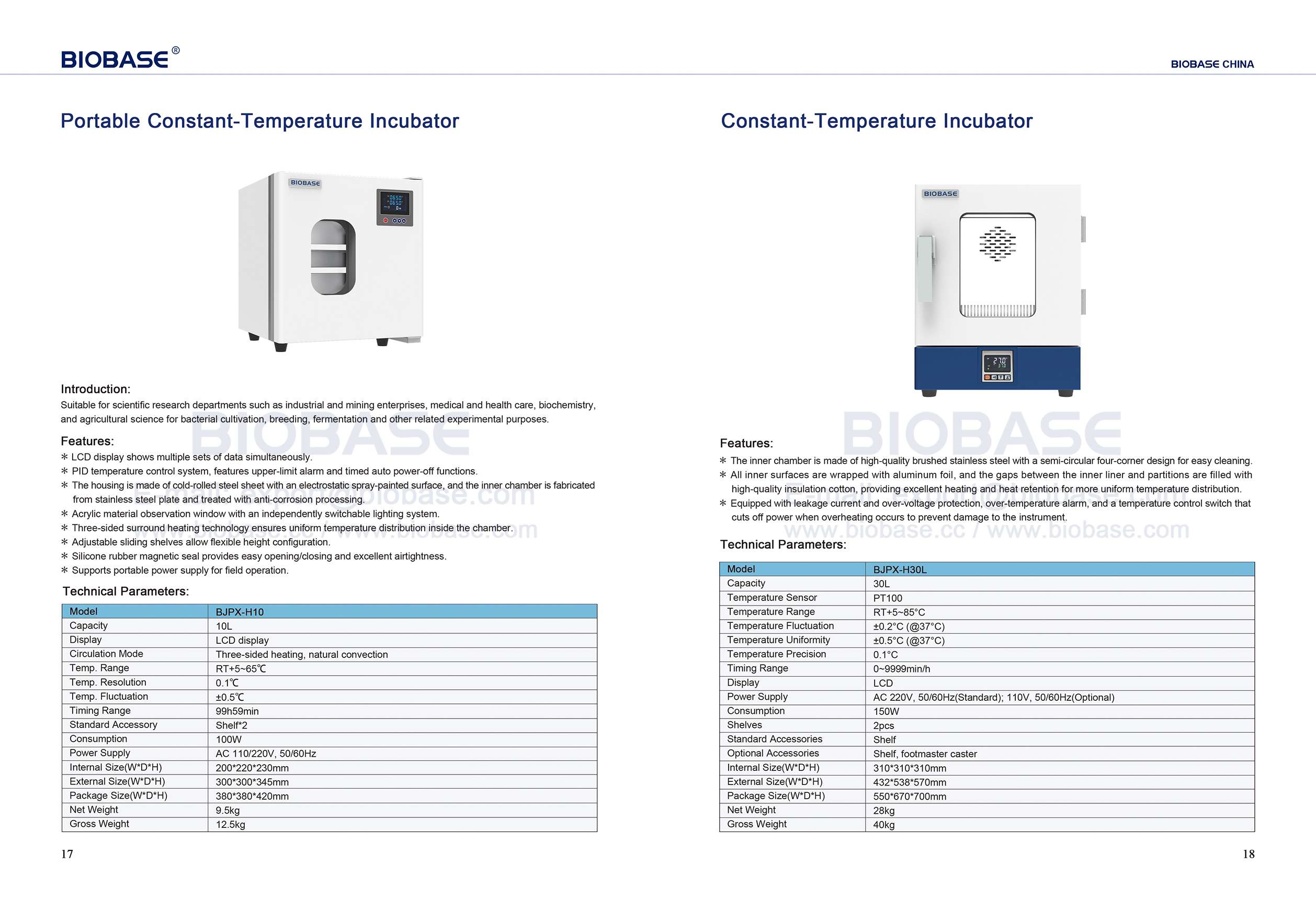 17-18 Portable Constant-Temperature Incubator&Constant-Temperature Incubator
