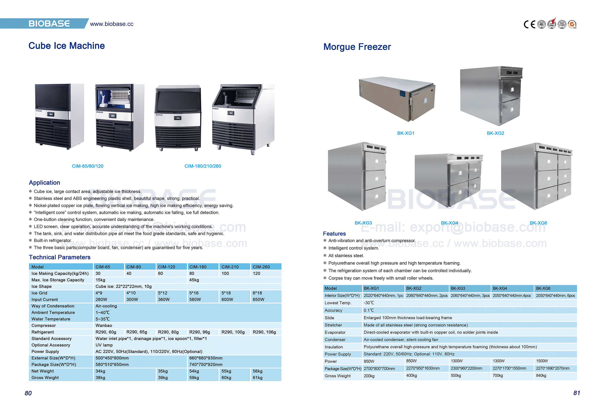 80-81 Cube Ice Machine&Morgue Freezer