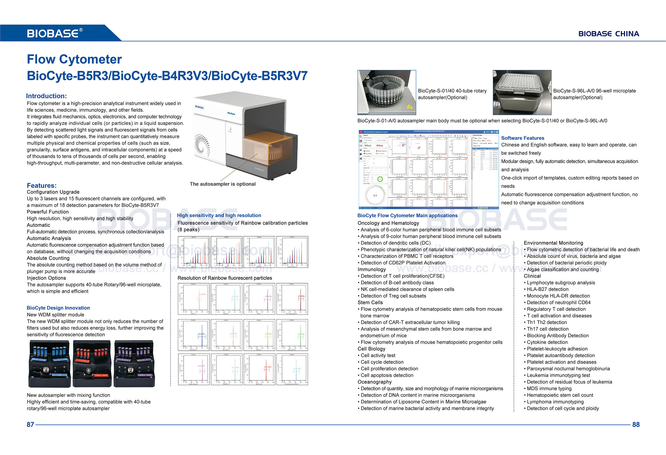 87-88 Flow Cytometer BioCyte-B5R3BioCyte-B5R3V7