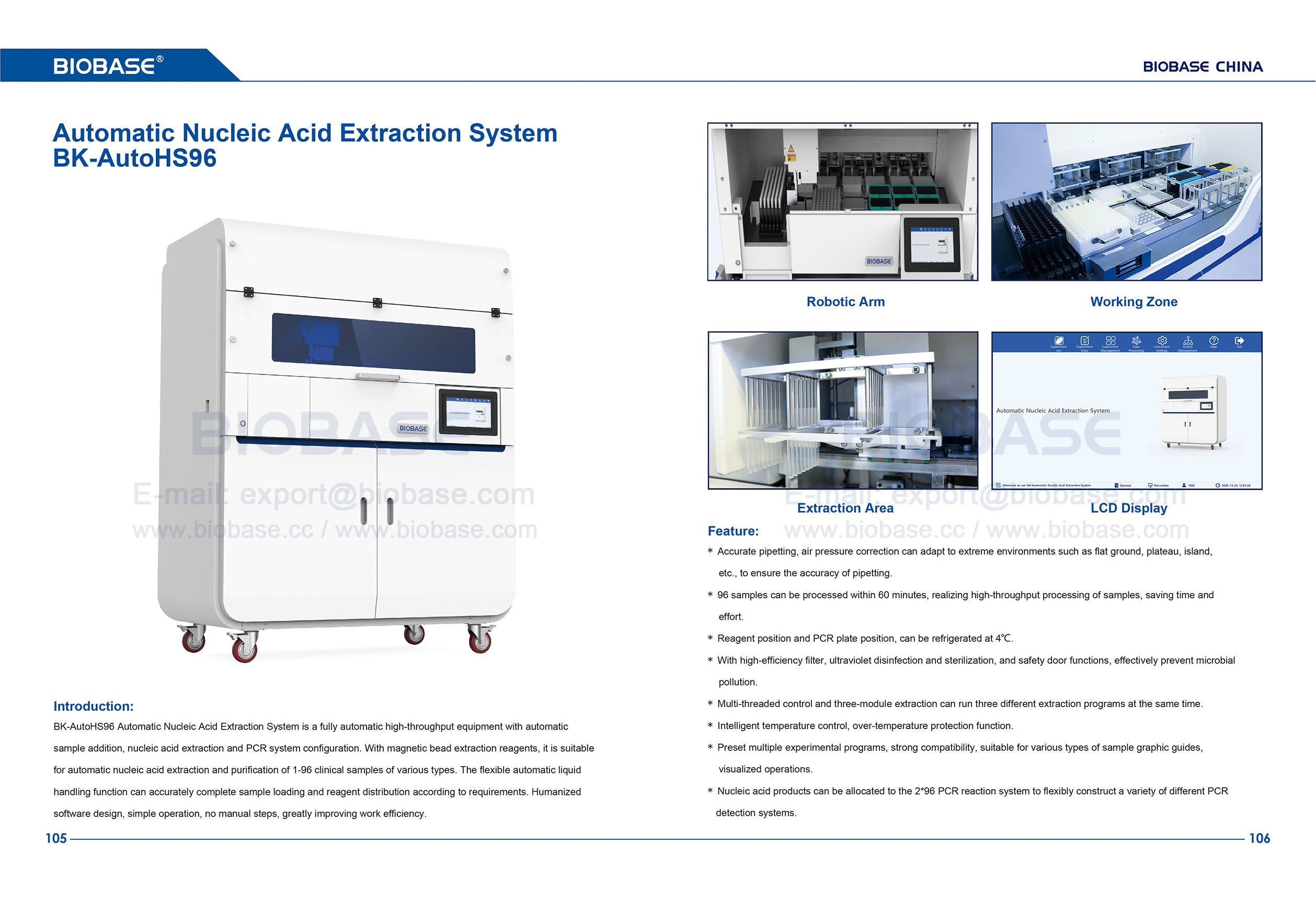 105-106 Automatic Nucleic Acid Extraction System BK-AutoHS96