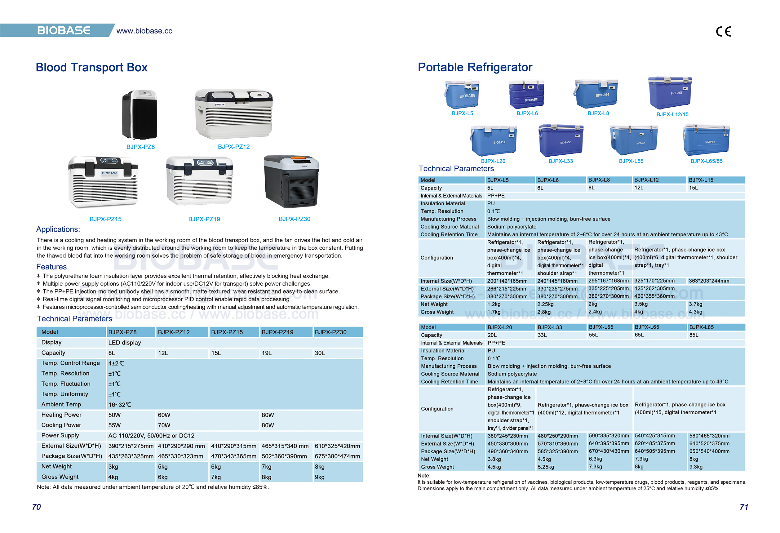 70-71 Blood Transport Box & Portable Refrigerator